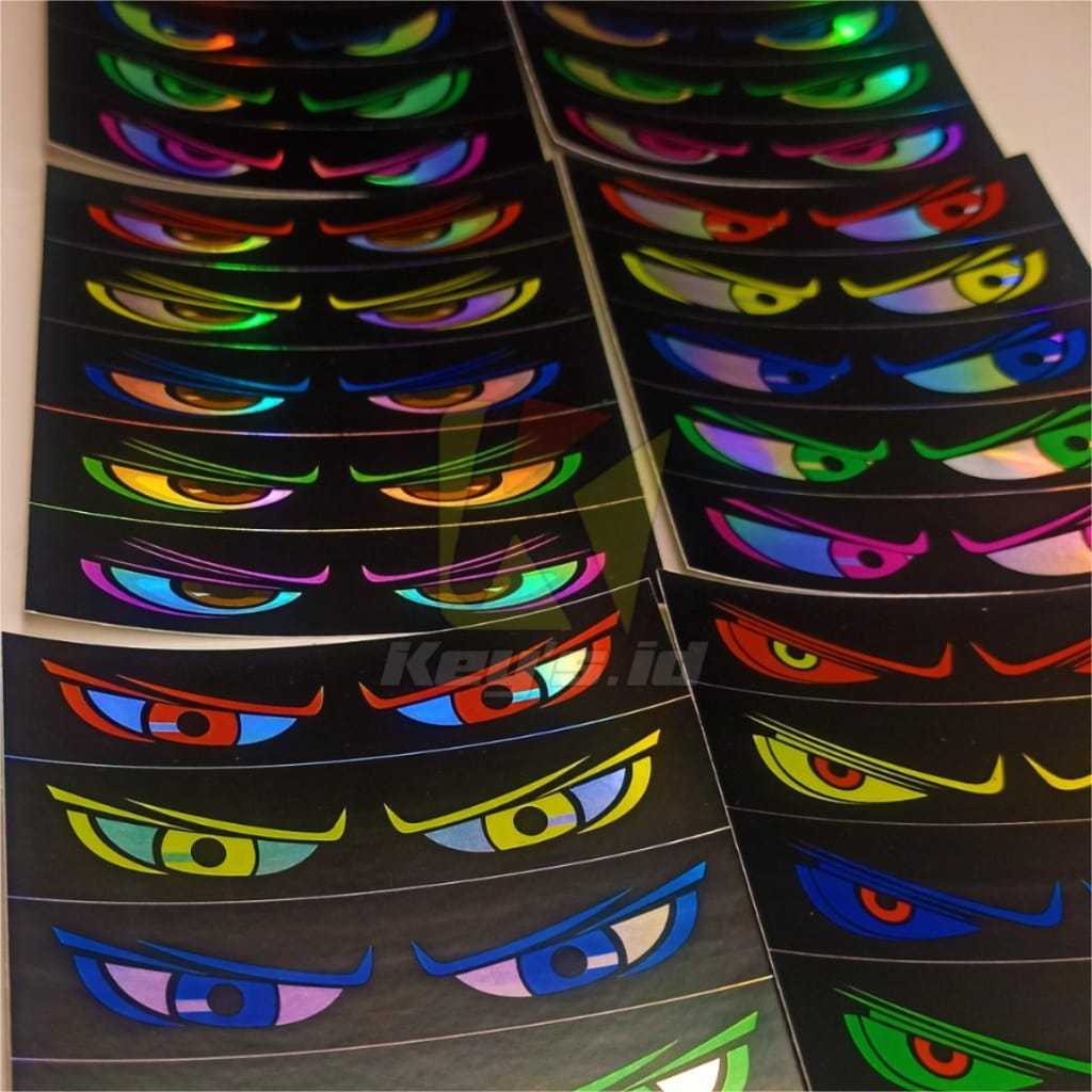 Jual STIKER STROBO MATA MINIATUR BUS, STICKER HOLOGRAM LAMPU MATA ...