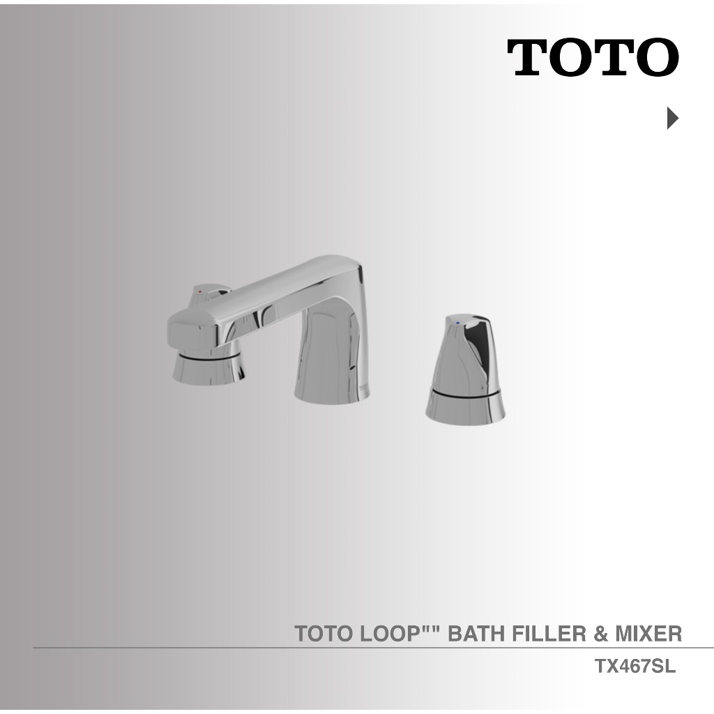 Jual TOTO Loop Bath Filler & Mixer TX467SL | Keran Bathtub | Shopee ...