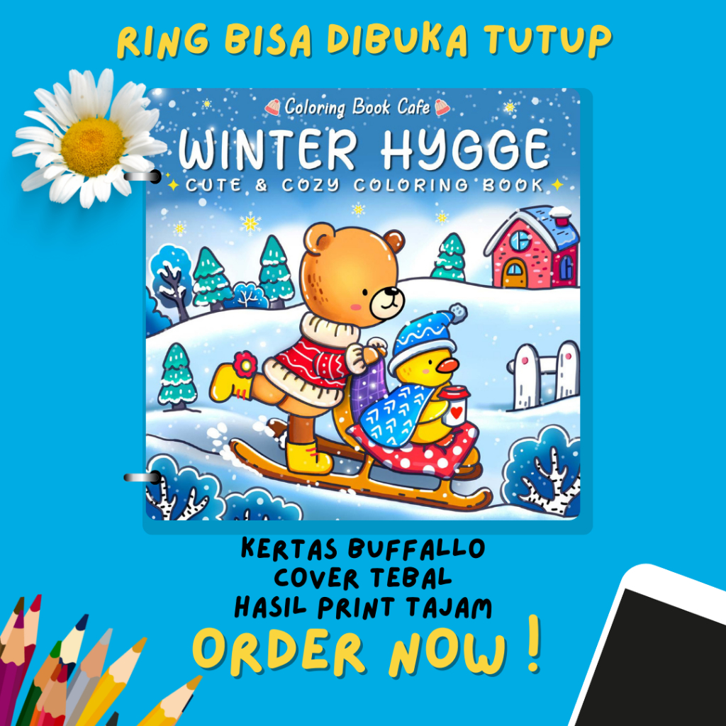 Jual UNOFFICIAL!! Buku Mewarnai - Winter Hygge Coloring Book untuk anak