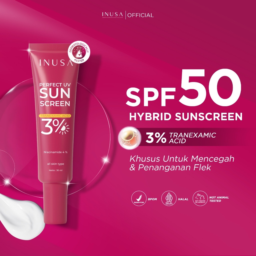 Jual [NEW] INUSA UV PERFERCT Sunscreen 3% Tranexamic Acid untuk ...