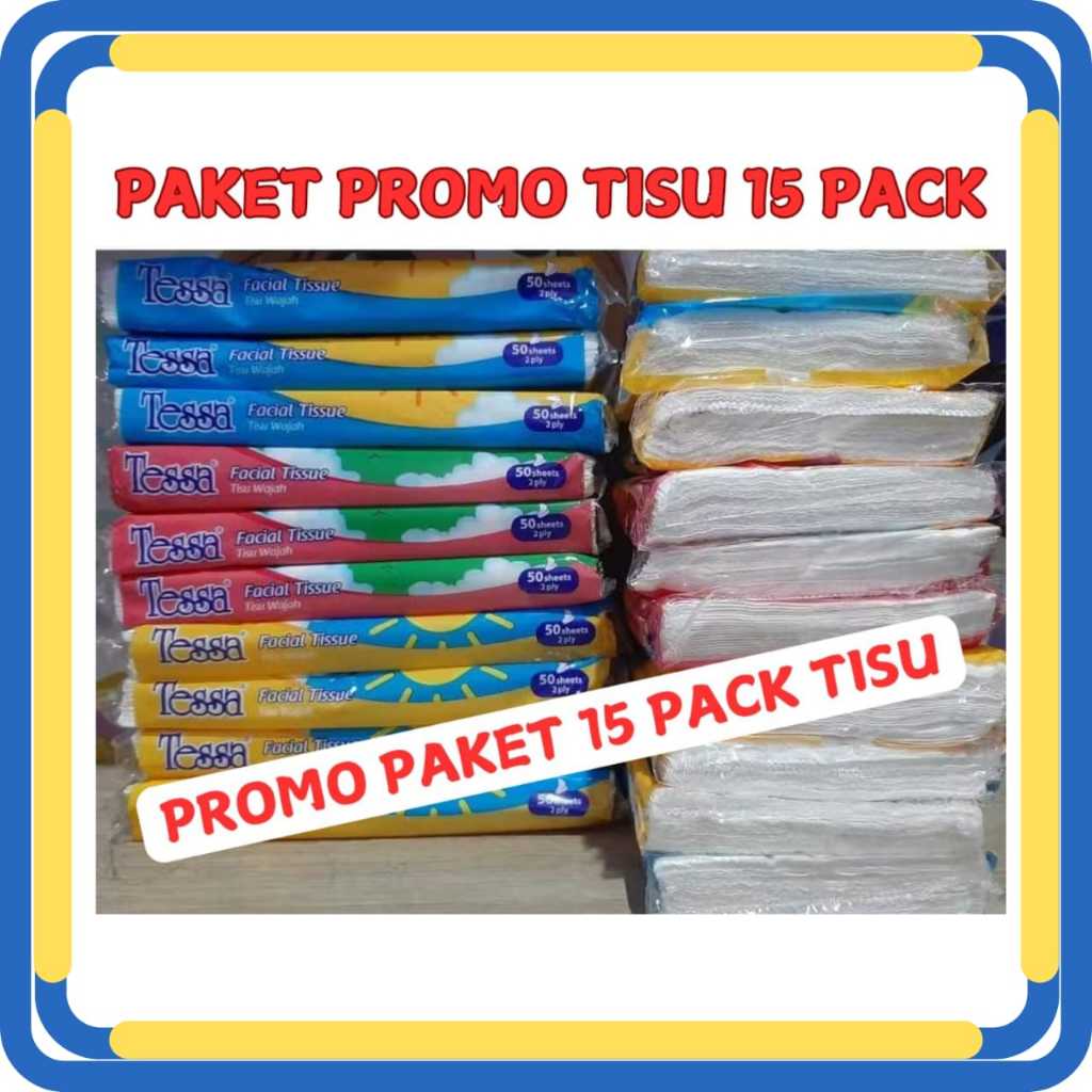 Jual Tisu Tessa Travel Pack Paket Isi 15 Pack 50sheet | Shopee Indonesia