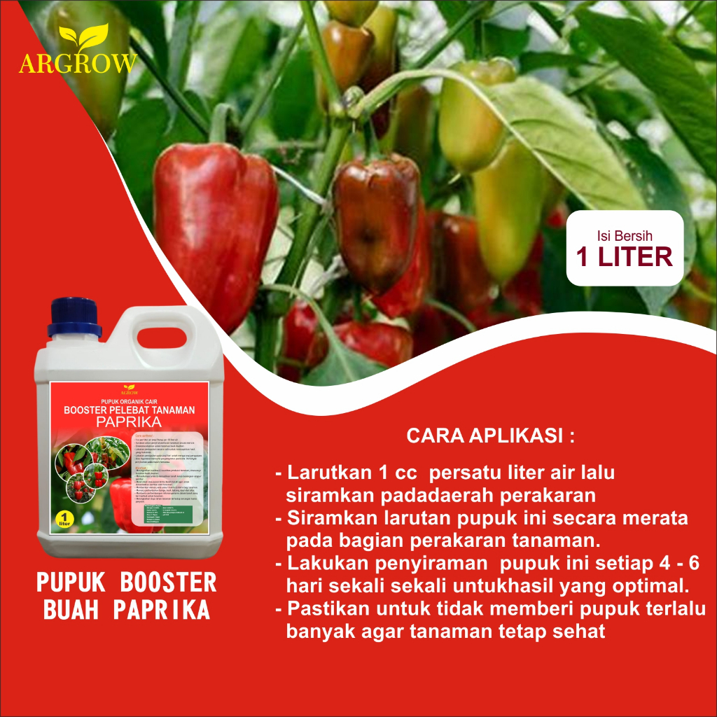 Jual booster Pupuk Organik Cair Booster Pelebat Paprika 1 Liter ...