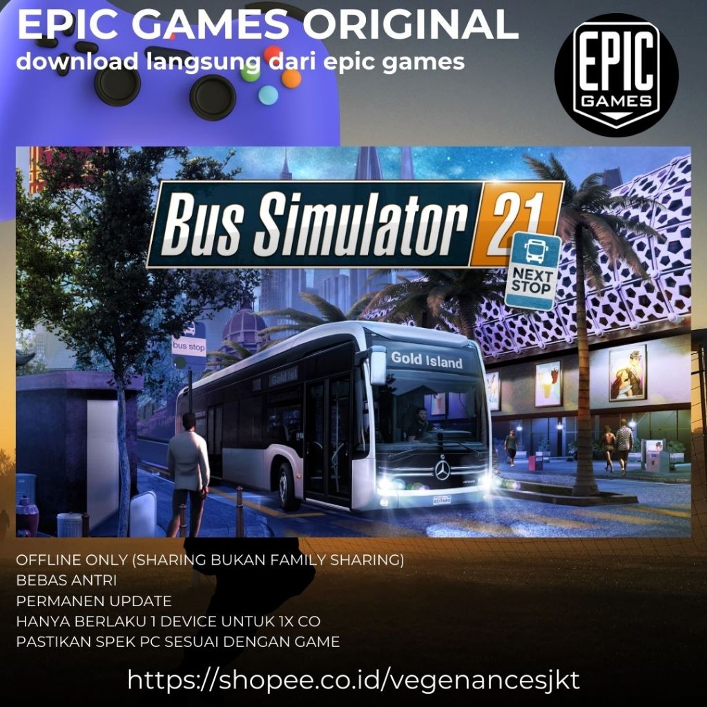 Jual Bus Simulator 21 Next Stop PC Game Sharing Original Latest