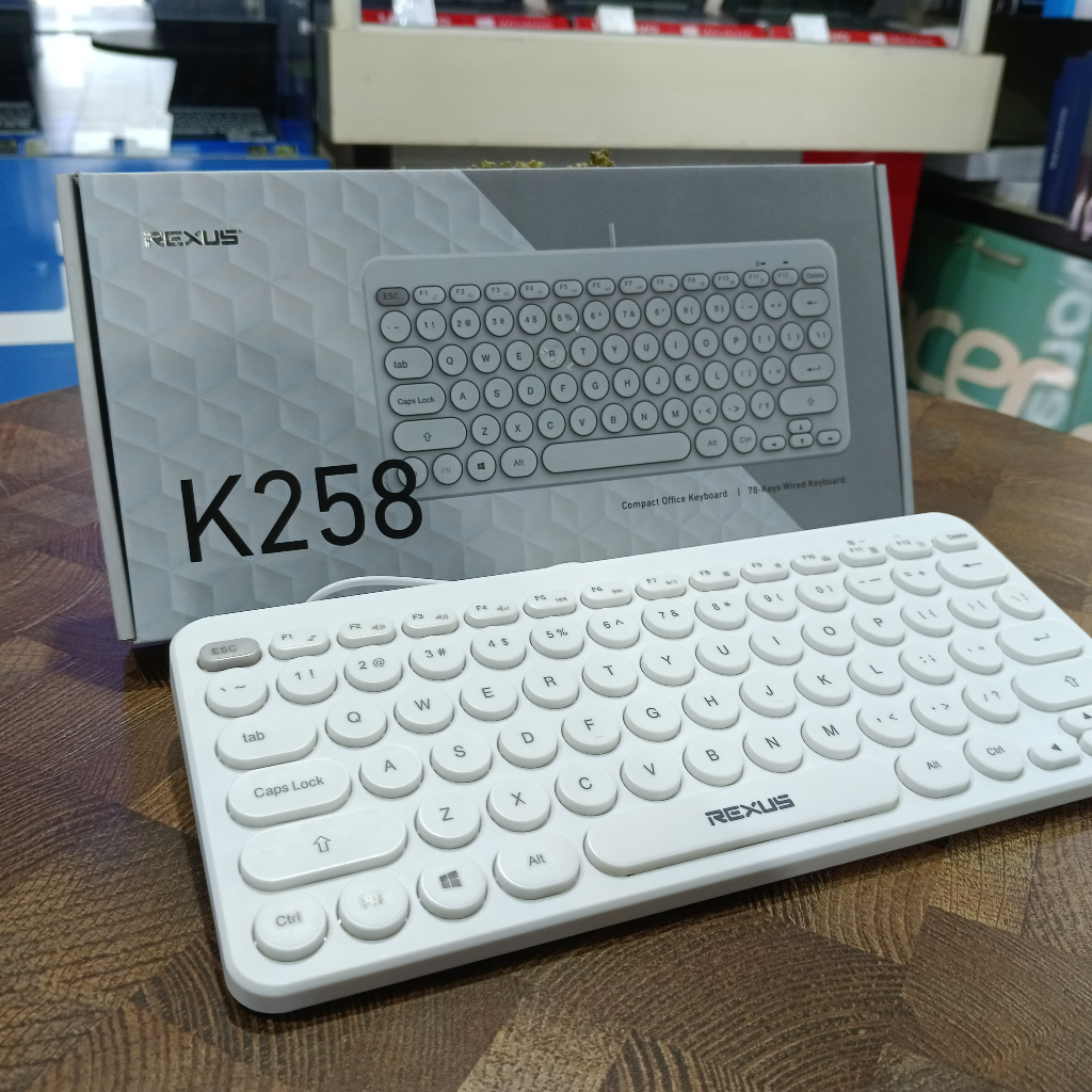 Jual KEYBOARD WIRED OFFICE MINI REXUS K258 | Shopee Indonesia