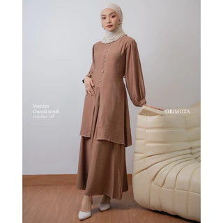 ORIMOZA | Oneset Tunik Raya Mazaya Polo Linen Premium