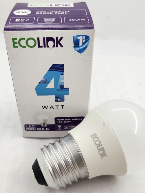 Jual ECOLINK LAMPU BOHLAM LED MINI BULB 4W PUTIH COOL DAY LIGHT ...