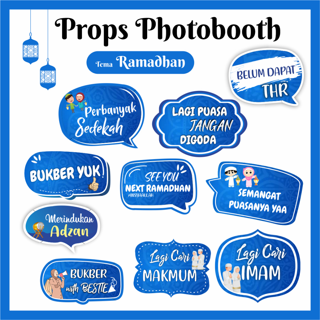Jual ISI 10 !!! Props Photobooth Properti akesoris photo Tema ramadhan ...