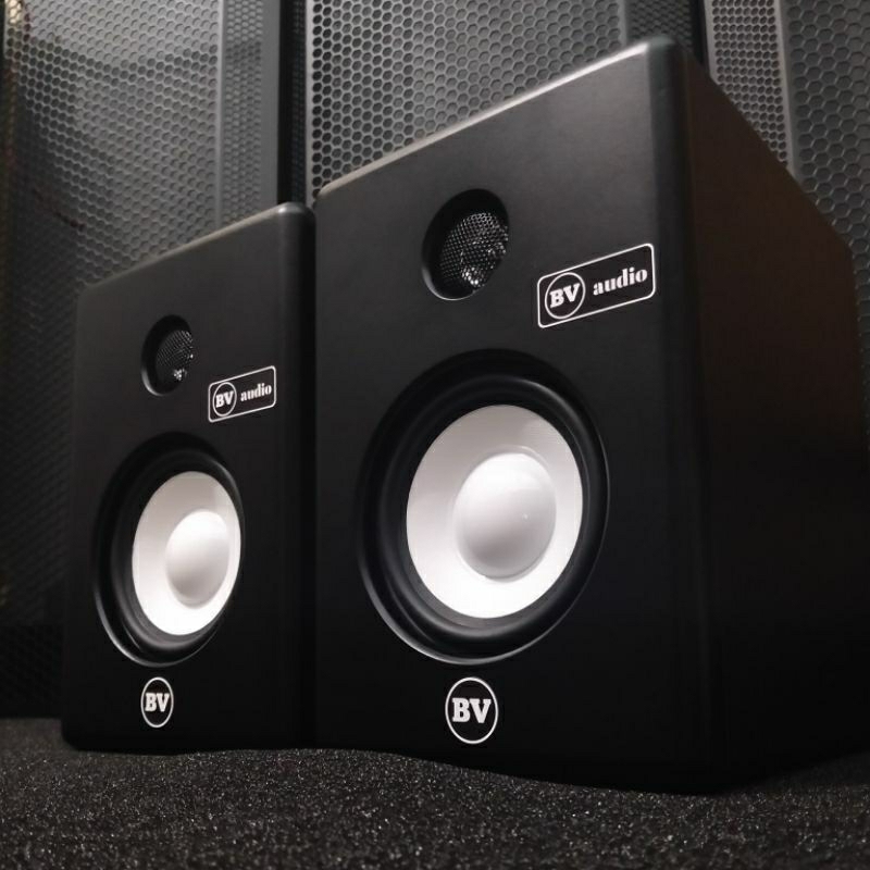 Jual speker flat monitor recording,bv audio,bv5 pasif 2 way,warna hitam ...