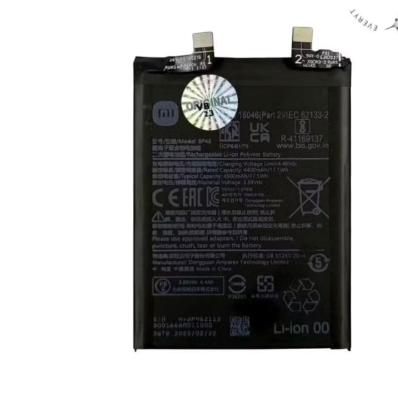 Batteria Bp46 Per Xiaomi 12 / 12x 460200009c1g