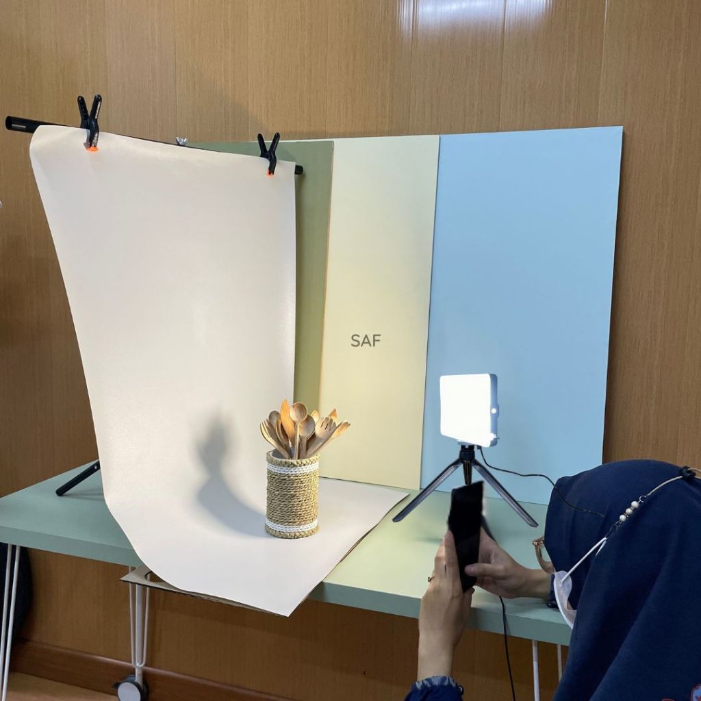 Jual SAF Paket photo lengkap mini stand + background + lighting foto ...