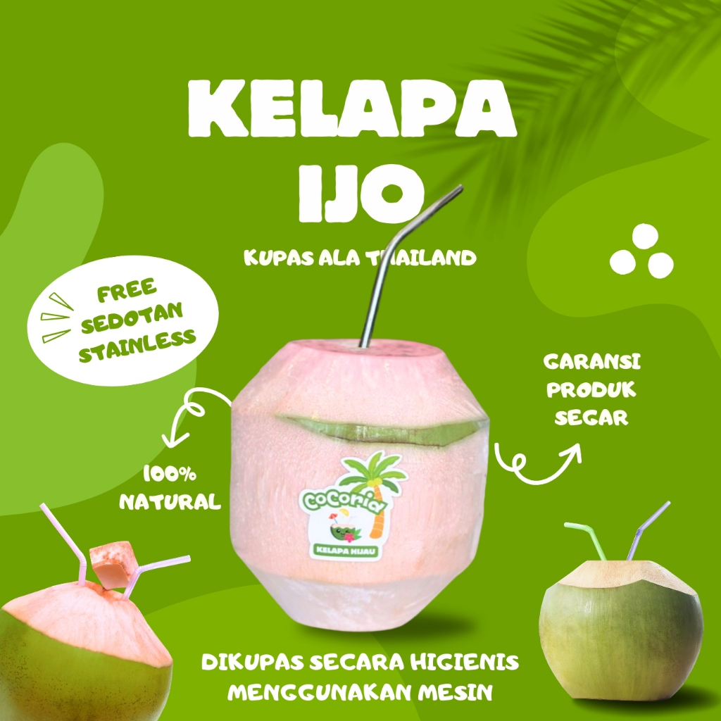 Jual COCORIA Kelapa Hijau Ijo KUPAS Ala Thailand / Obat / Wulung ...