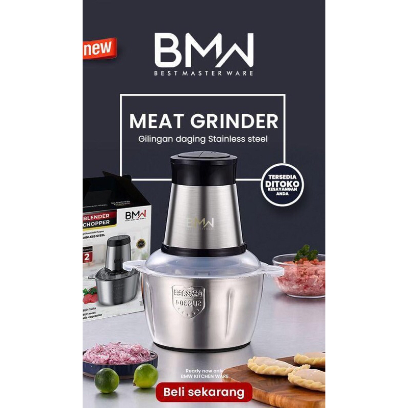 KYLO Blender Daging Stainless Hijau Premium Food Chopper Stainless  Hijau 2L Promo Kualitas Bagua