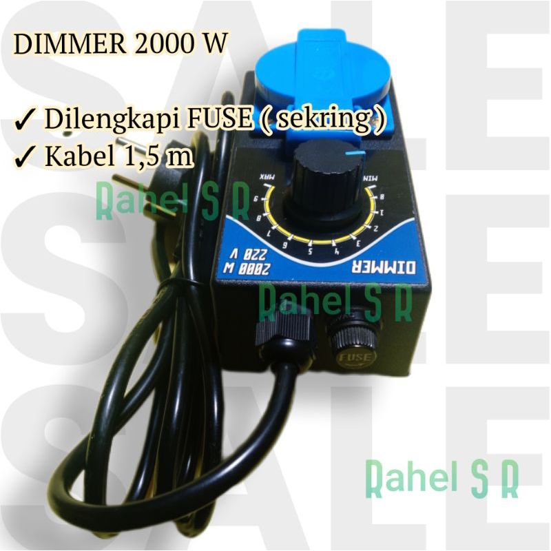 Jual DIMMER AC 2000 W DILENGKAPI SEKRING || DIMMER 2000 W FUSE ...