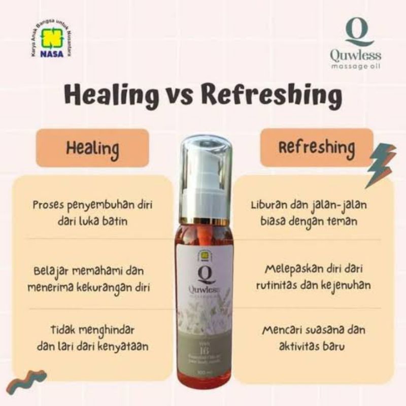 Jual Quwless Massage Oil 100mlQULMIGO NASA MINYAK PIJAT | Shopee Indonesia