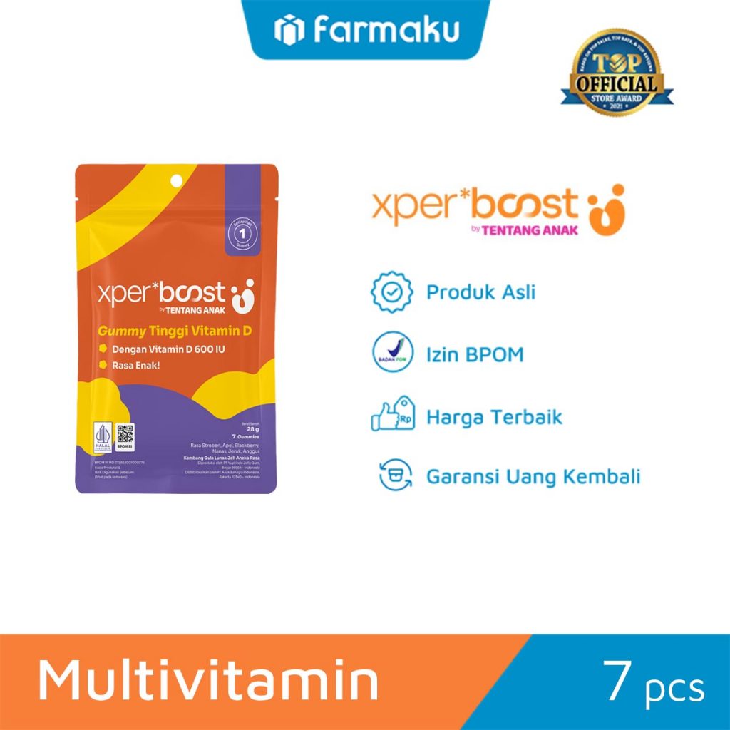 Jual Xpert Boost Gummy Vitamin D 600 IU Isi 7 Gummies - Suplemen ...