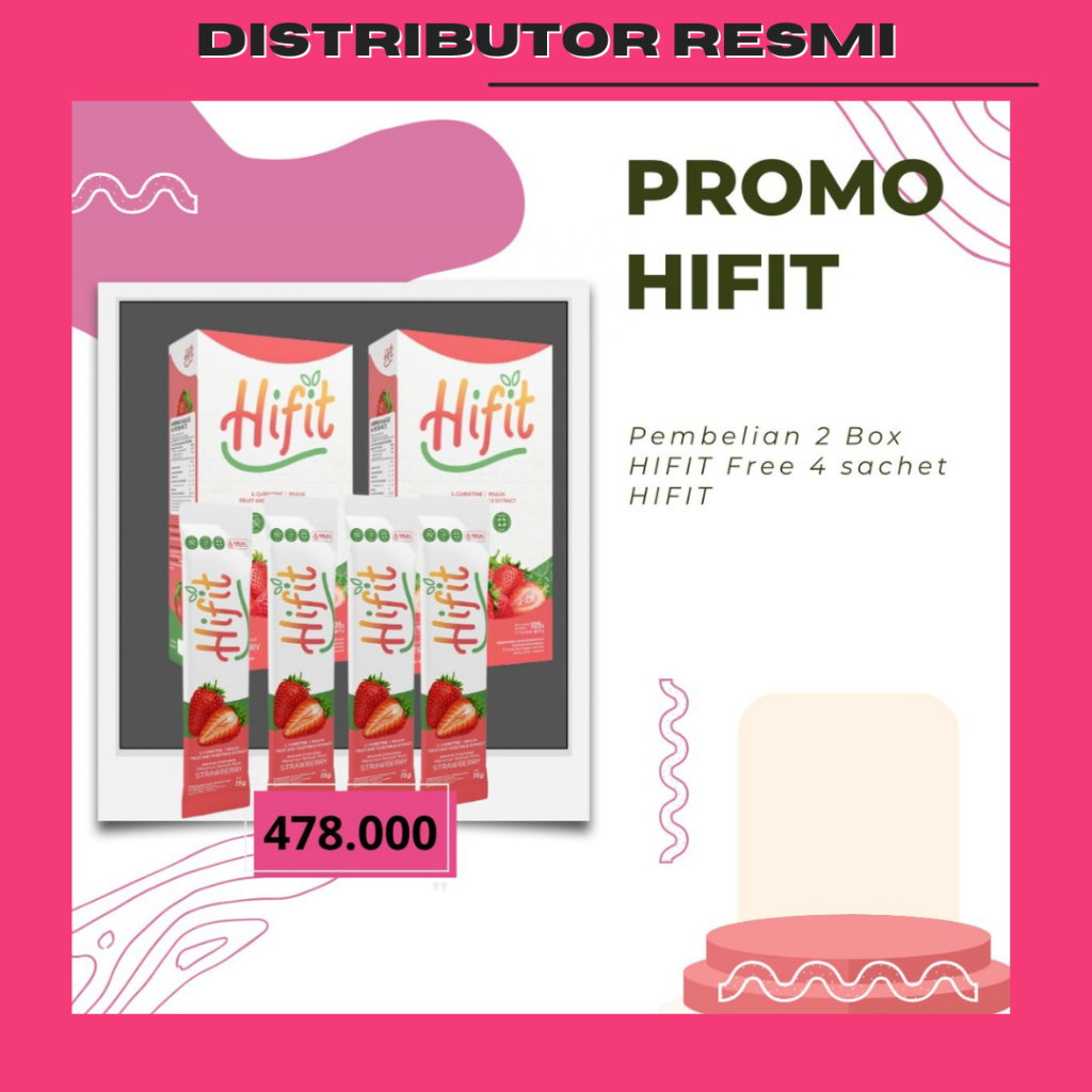 Jual HIFIT Minuman Fiber melancarkan BAB Promo beli 2 box gratis 4 ...