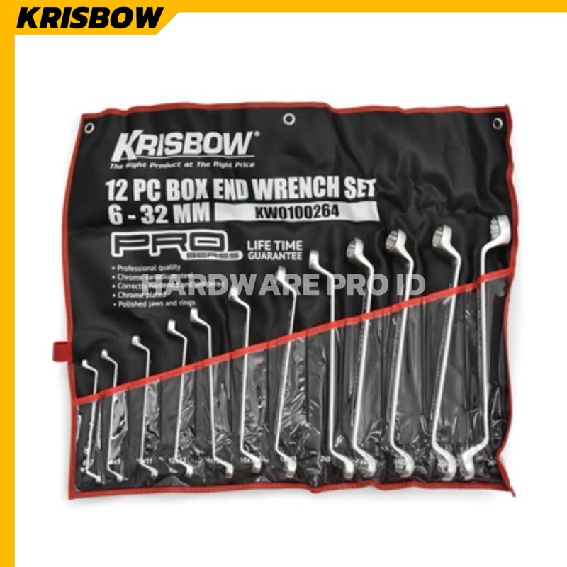 Jual Krisbow Set 12 Pcs Kunci Ring 6-32mm BOX END WRENCH SET 6-32MM ...