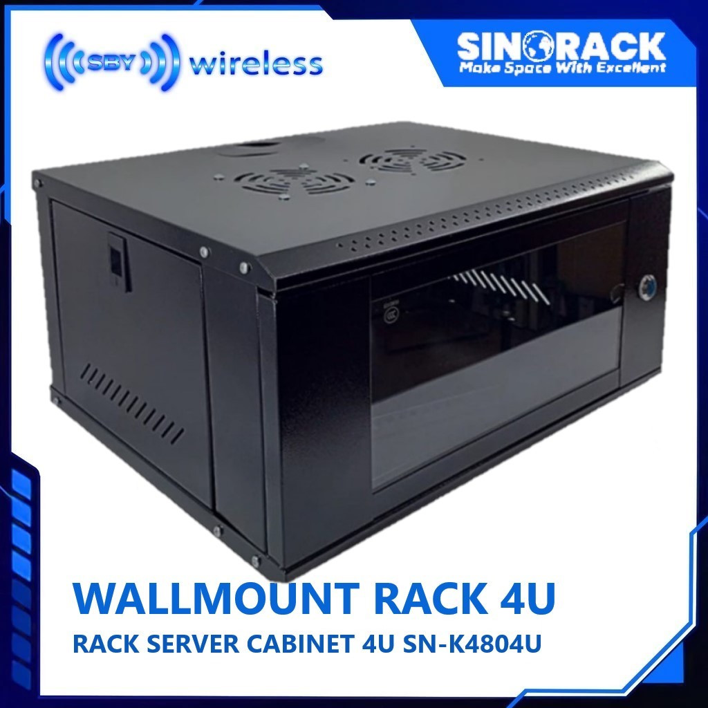 Jual SINORACK 4U WALLMOUNT RACK 400*530*240MM SN-K4804U RACK SERVER ...