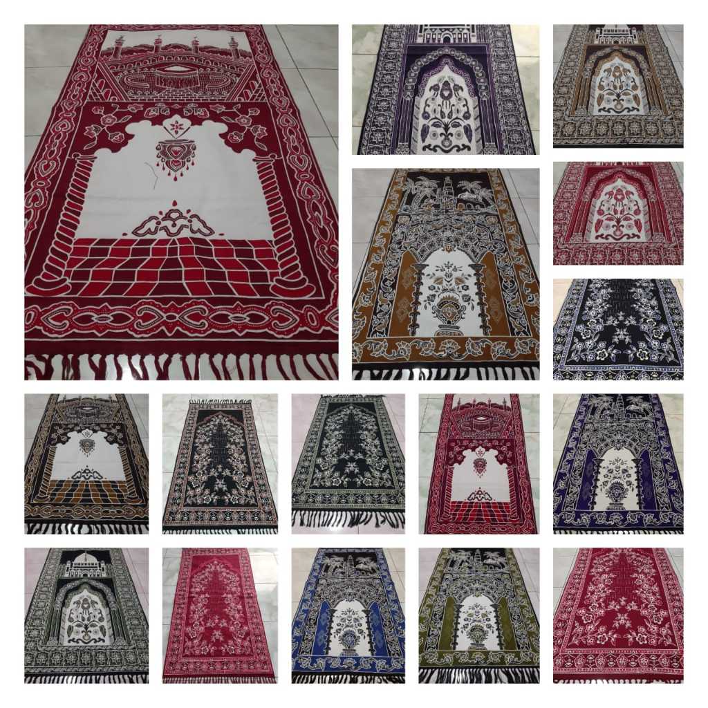 Jual Sajadah Batik Sholat Rumbai Traveling 2 Lapis Tebal Katun Halus ...