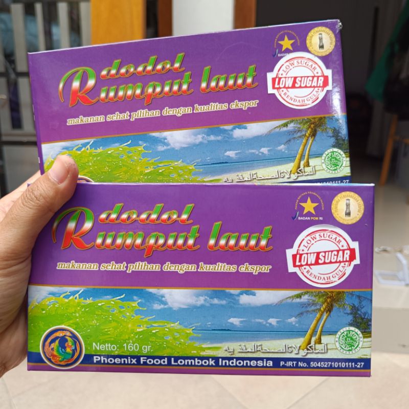 Jual Dodol Rumput Laut Low Sugar Lombok Kotak 160gr | Shopee Indonesia