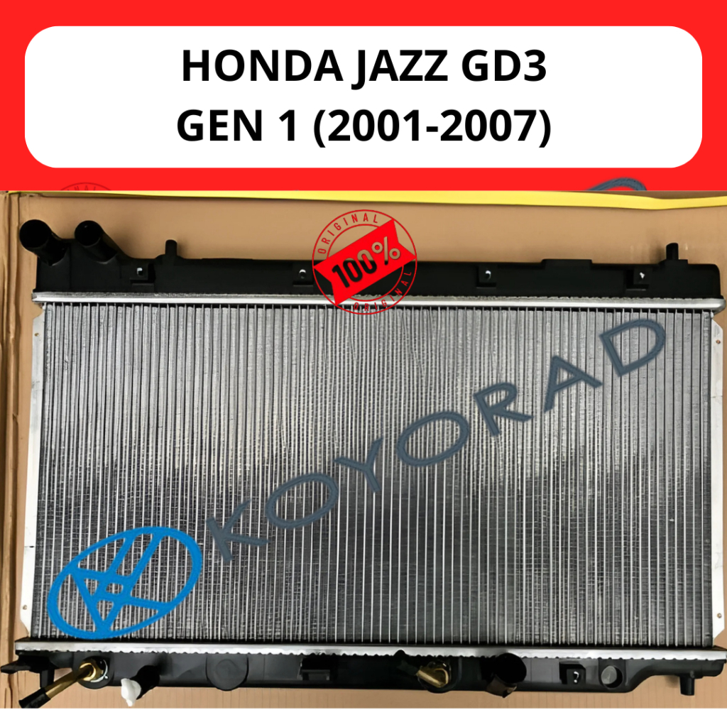 Jual Radiator Koyorad Jepang - Honda Jazz GD3 1.5 IDSi VTEC Gen 1 (2001 ...