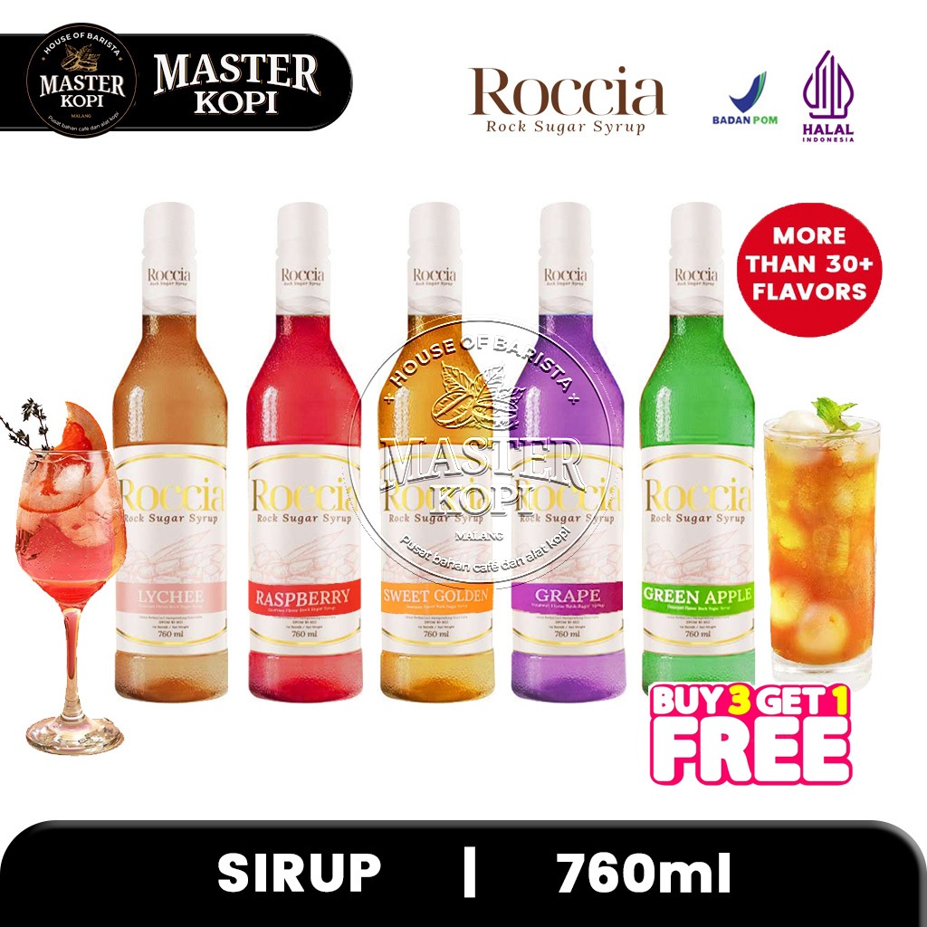 Jual Sirup Roccia Rock Sugar Syrup Premium - Botol 760ml | Shopee Indonesia