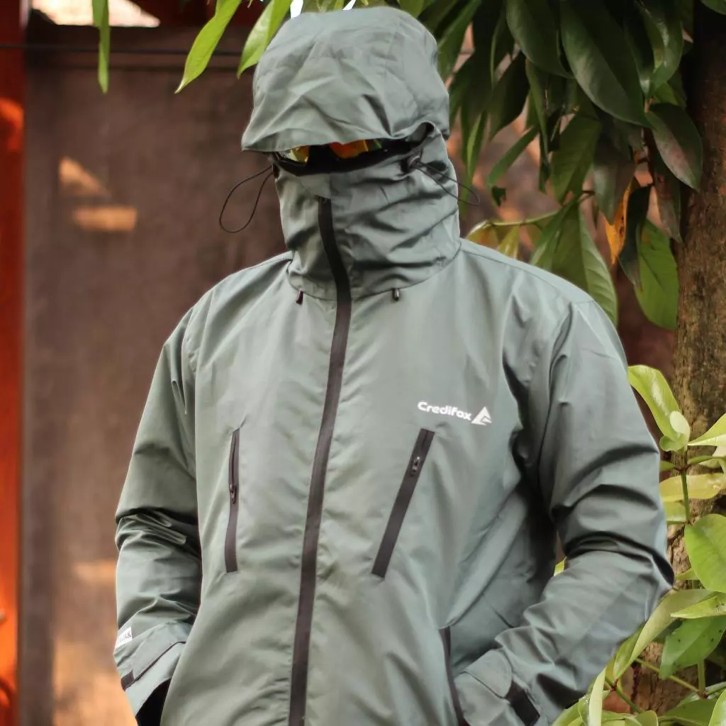 CREDIFOX Jaket gunung gorpcore waterproof Seri Explorer Season 2 bahan taslan JN premium
