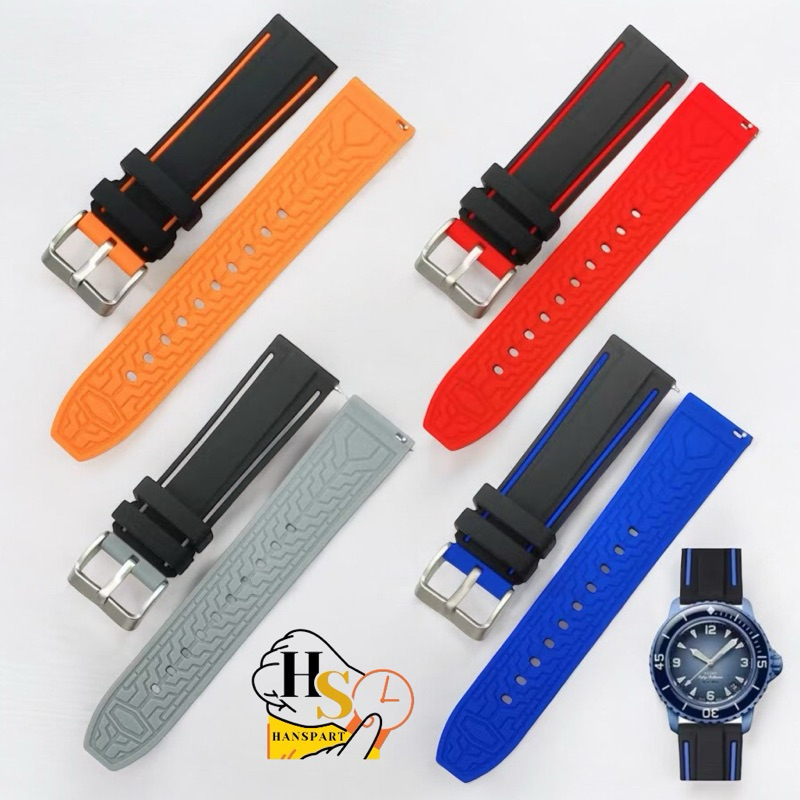 Jual Strap Jam Tangan Karet Rubber Sillicon Quick Release Double Colour ...