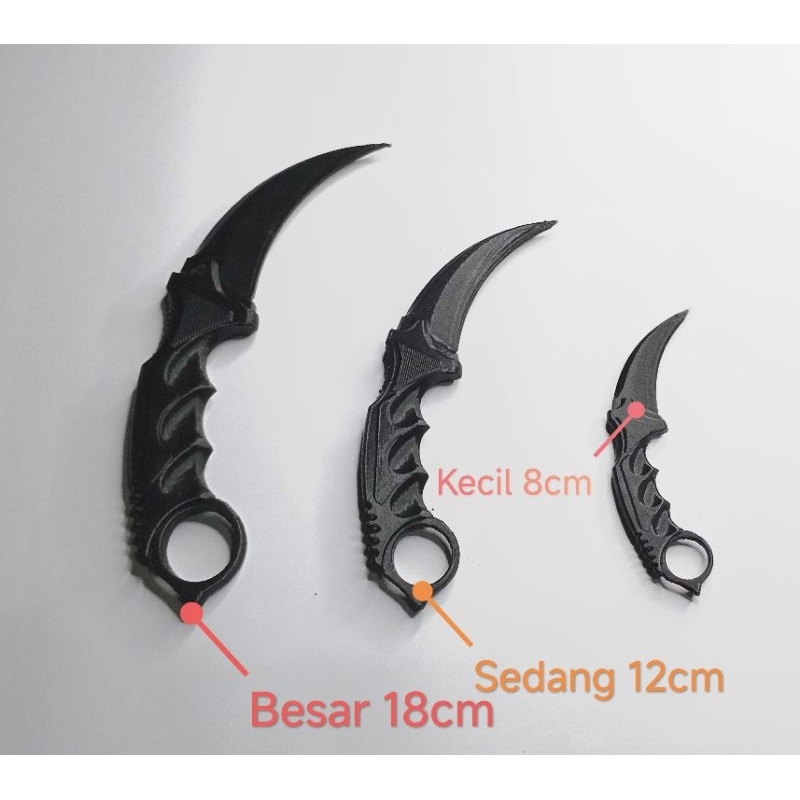 Jual KARAMBIT MAINAN, DAGGER, SHADOW DAGGER PLASTIK 3D PRINT COD ...