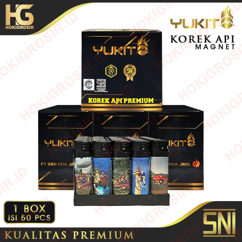 Jual Korek Api Gas Magnet Yukito 1 Box isi 50 Pcs - (309) Lighter ...