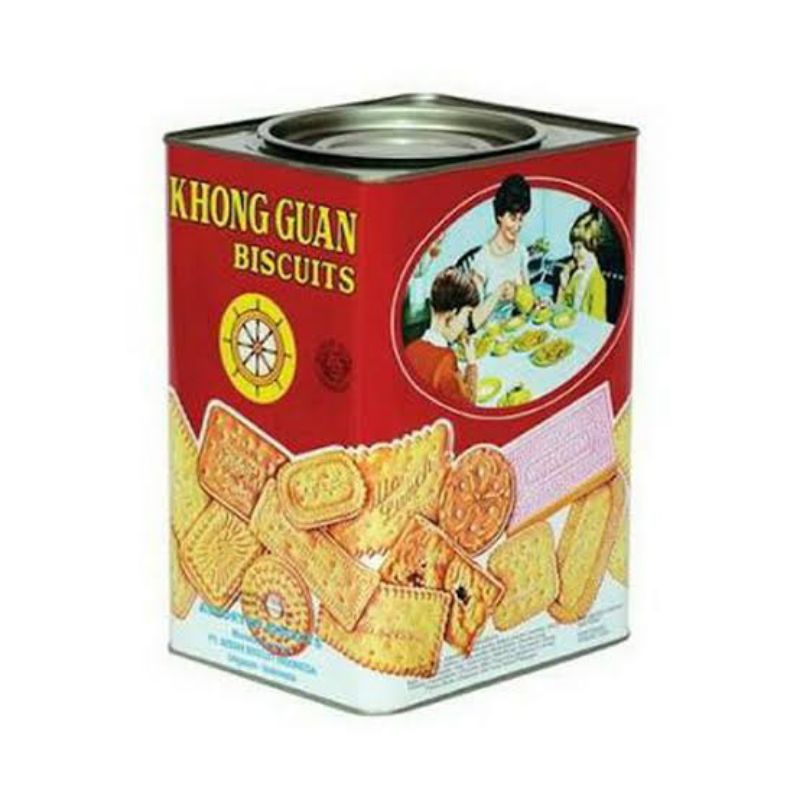 その他 Biskuit konghuan kaleng 1,7kg Jual Khong Guan kaleng segi besar Red Tin Biskuit 1600gr