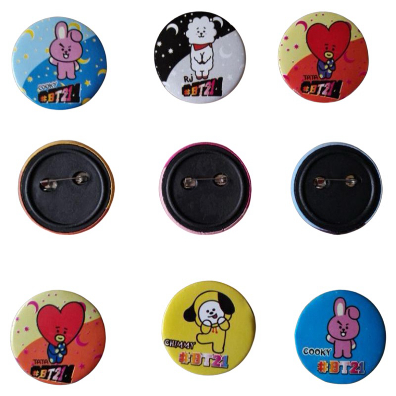 Jual Isi 100 pcs Souvenir Pin Kaleng Bros BTS kemas plastik souvenir ...