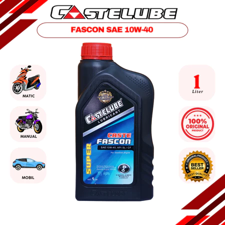 Castelube Fascon Sae 10W-40 1 liter Oli Motor Pelumas Terbaik Oli motor Oli mobil Pelumas