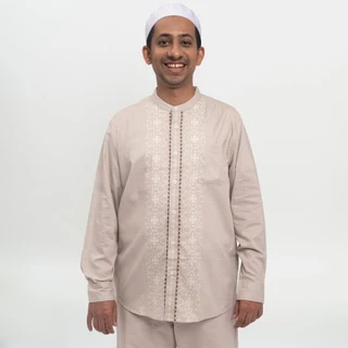 M231 Kemeja Pria Koko Panjang Khaki 0879B