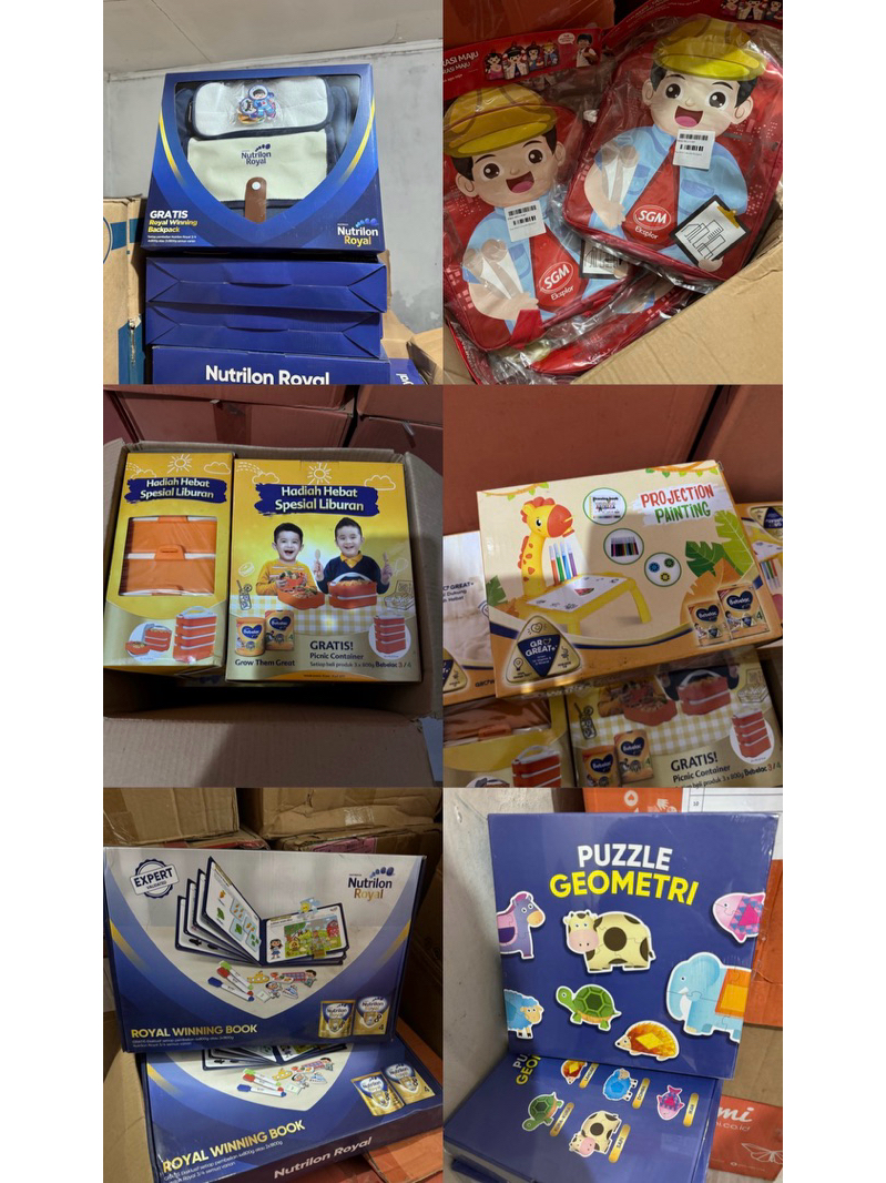 Jual GIMICK Mainan Hadiah Susu TAS, SEPEDA, TABLET, PUZZLE, TEMPAT ...