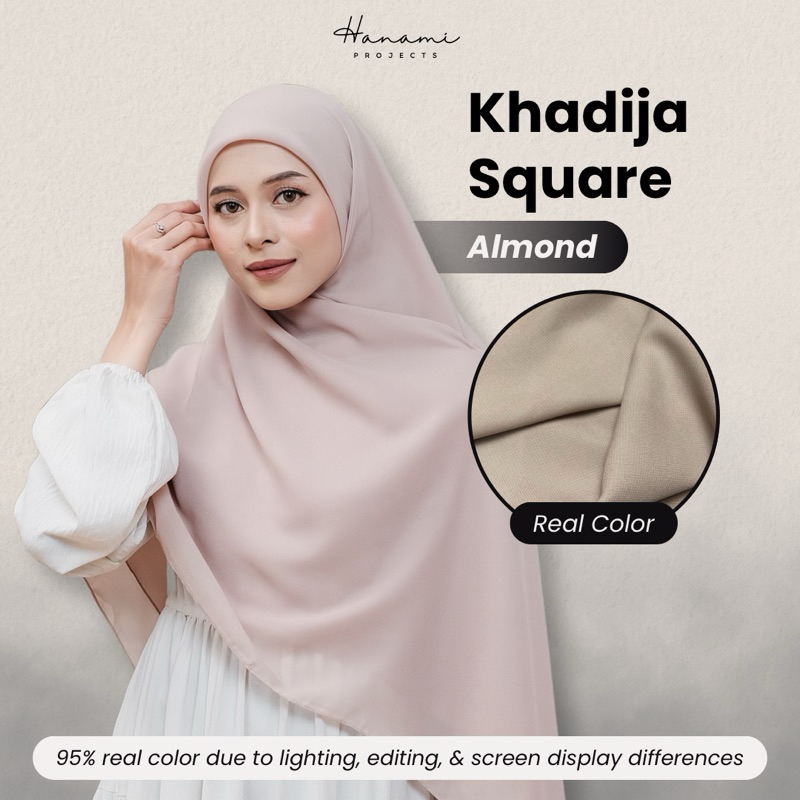 Khadija Square 145 Cm By Hanami Hijab Syari Jumbo Premium Segiempat