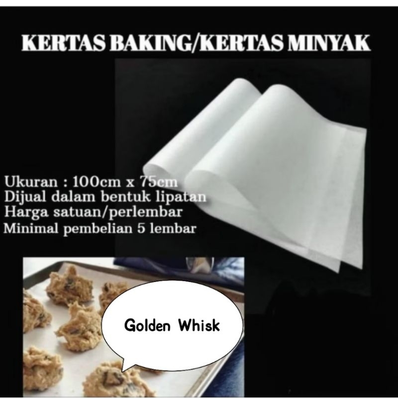 Jual Baking Paper Kertas Roti kertas Panggang ukuran 75x100 1Pc ...