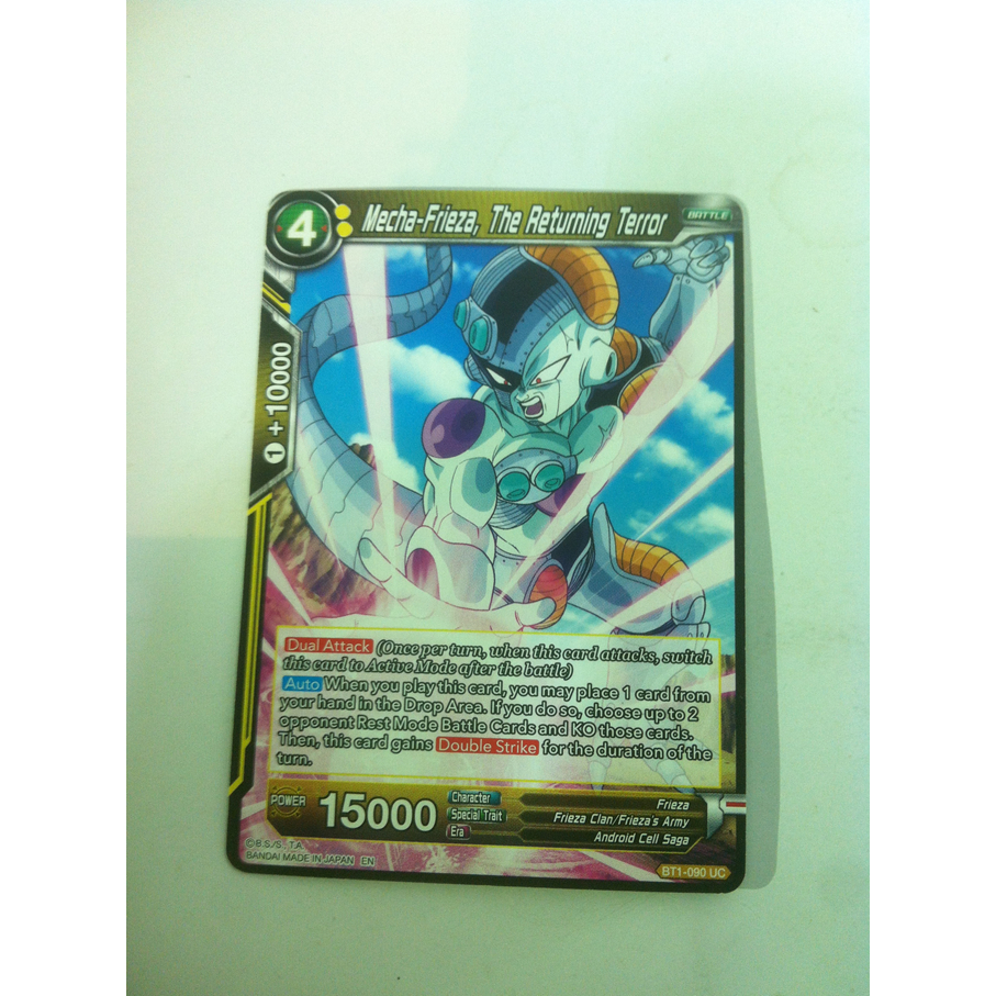 Jual Dragon Ball Super Card Game. Series 1 Booster - Mecha-Frieza, The  Returning Terror. BT1-090 UC by BANDAI 2017 | Shopee Indonesia