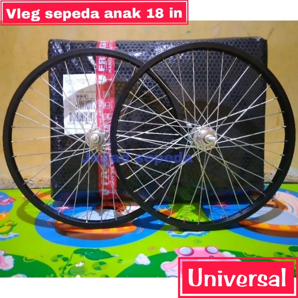 Jual velg wheelset sepeda ukuran 18 inch velg sepeda 18in sudah dirakit ...