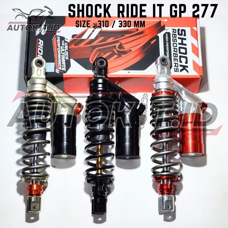  Jual Shock / Shockbreaker RIDE IT GP 277 Mio, Beat, Scoopy, Vario 110 Motiv 