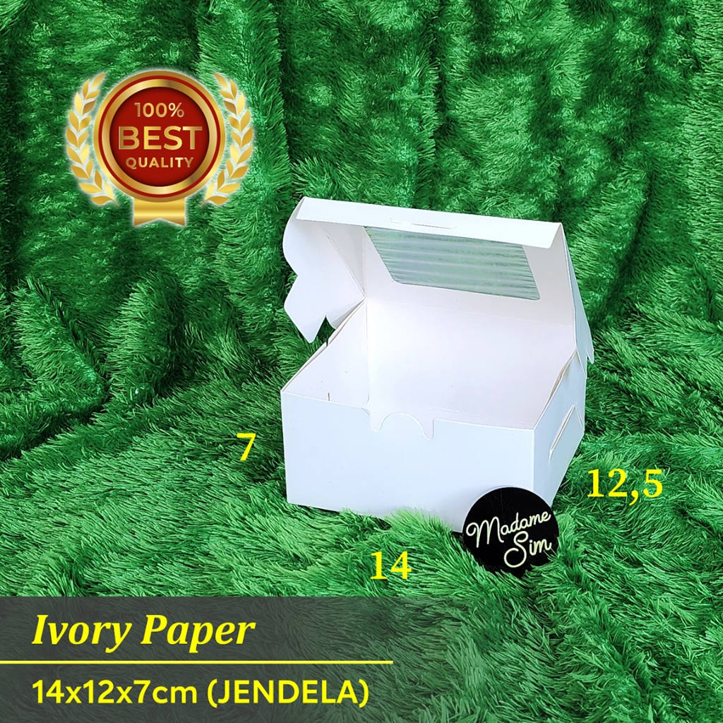 Jual BOX IVORY - SNACK BOX LAMINASI - DUS ROTI - KARDUS 14x12x7 ...