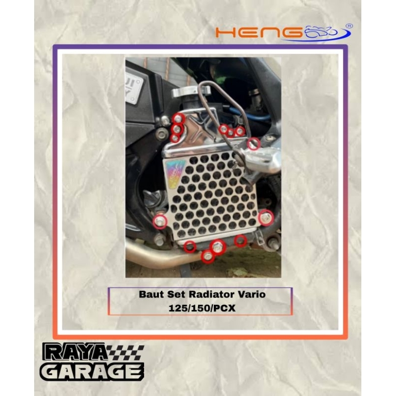 Jual Paket Baut Stainless 2 Kunci Set Radiator Vario 125/150 (13pcs ...