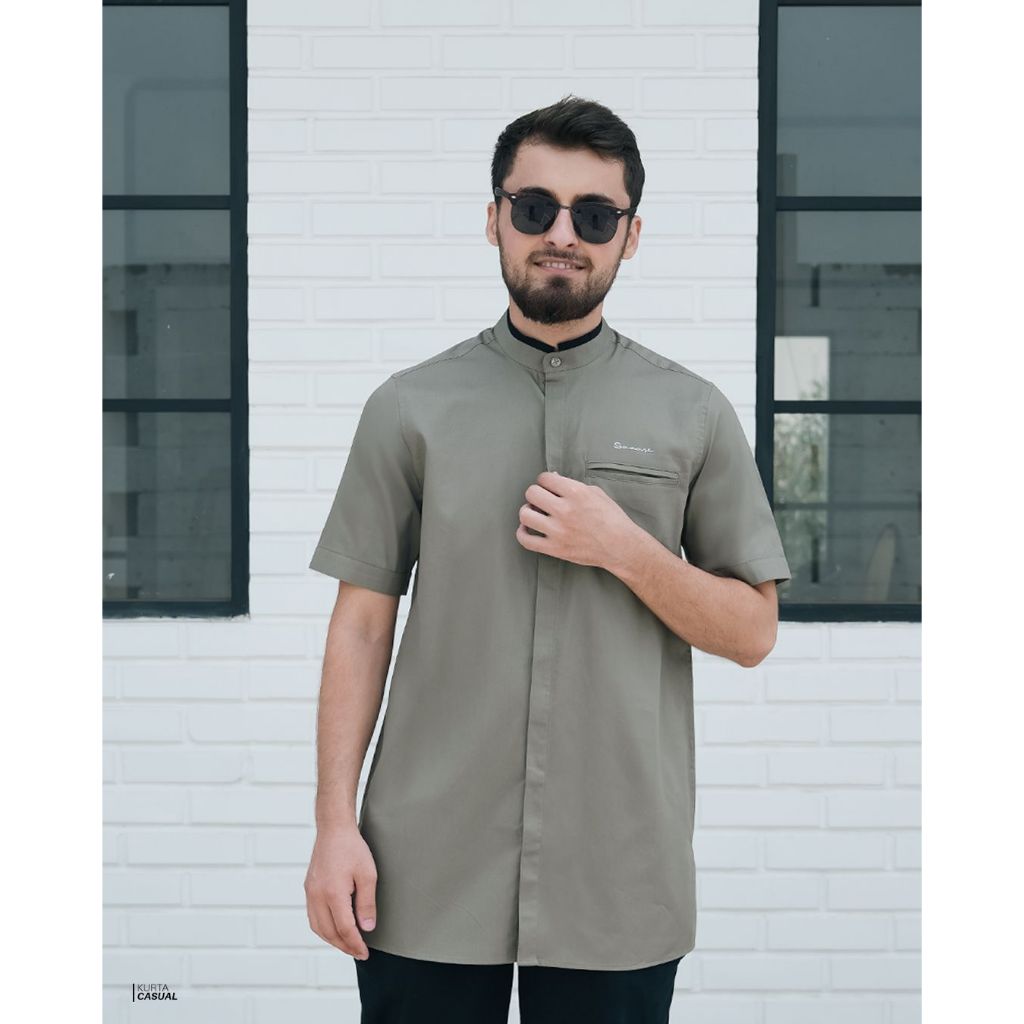 Jual SAMASE KURTA PENDEK BIG SIZE UKURAN BESAR U167P TWILL 3XL 4XL 5XL ...