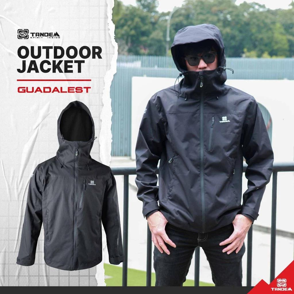 Jaket Gorpcore pria Waterproof Tandem Adventure Guadales