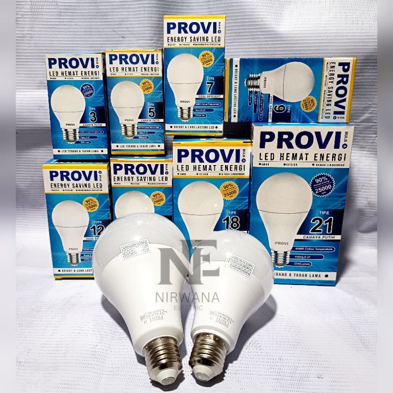 Jual Promo Paket 6 pcs Lampu led Provi 21watt / Lampu led tipe a bulb ...
