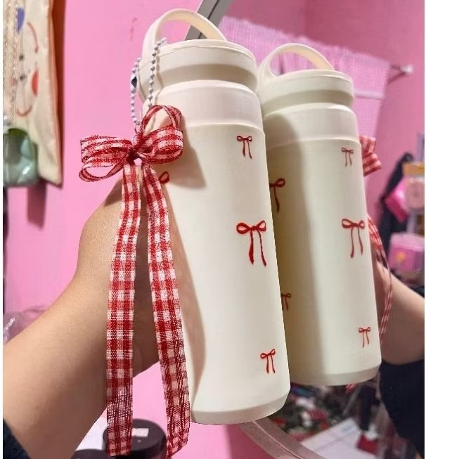 Jual Botol Minum Kaca Ribbon by diaksesorisan | Shopee Indonesia