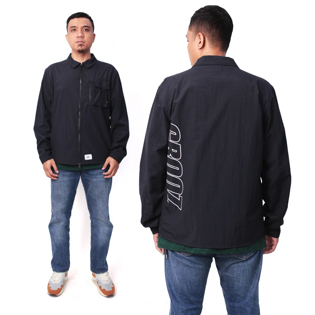 Jual CROOZ ANZIO OVERSHIRT JACKET BLACK | Shopee Indonesia
