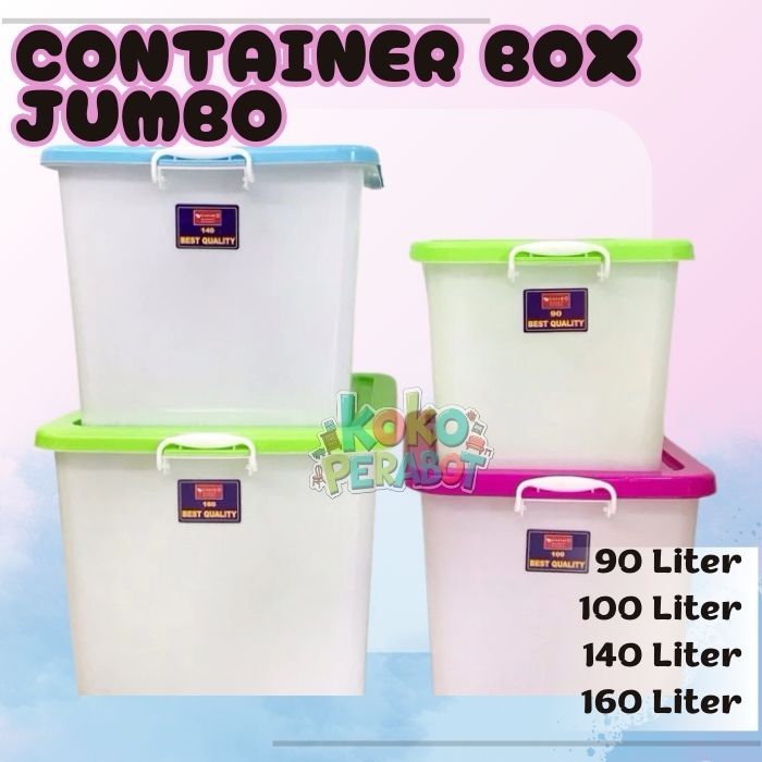 Jual Box Containier Jumbo Dengan Roda 90 L, 100 L, 140 L,, 160 L / Box ...
