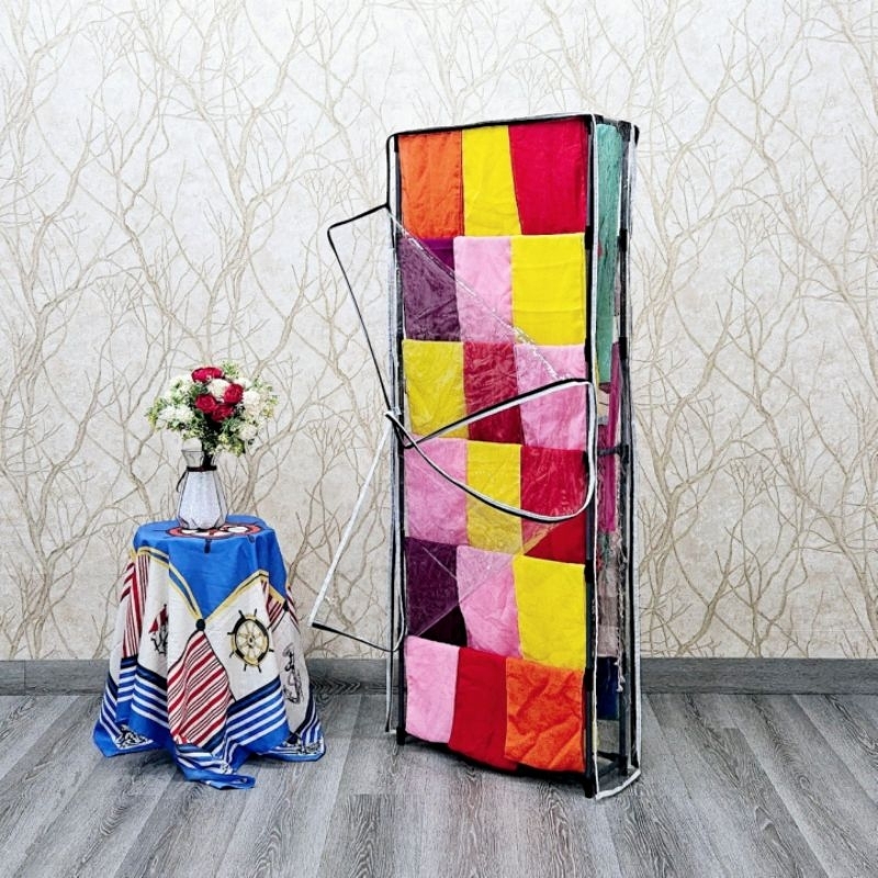 Jual NINE BOX RAK JILBAB / OBRAL RAK HIJAB ANTI DEBU / RAK HIJAB KOKOH ...