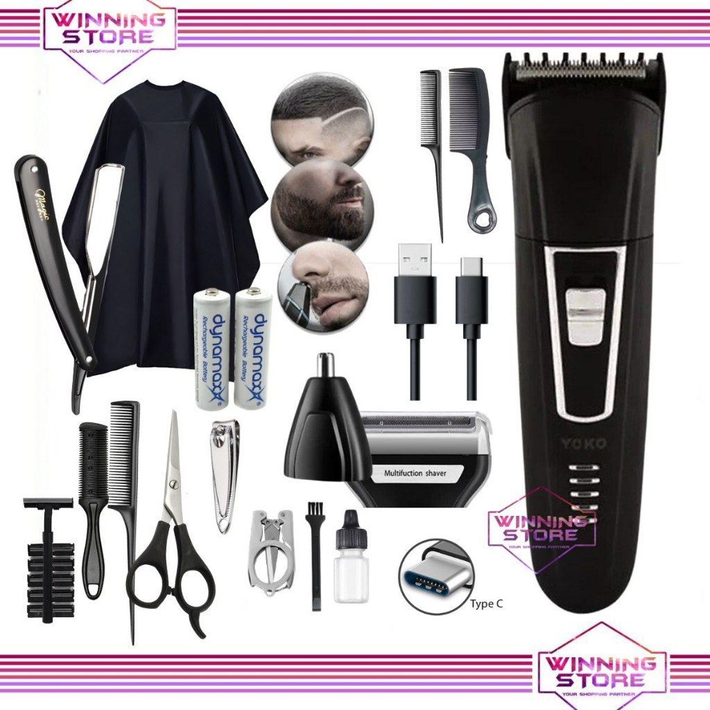 Jual Alat Mesin Cukur Kumis Jenggot Rambut 3in1 Grooming Kit Kemei ...